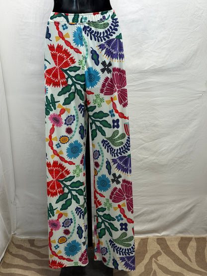 CF47-31 BRIGHT FLORAL PANTS M