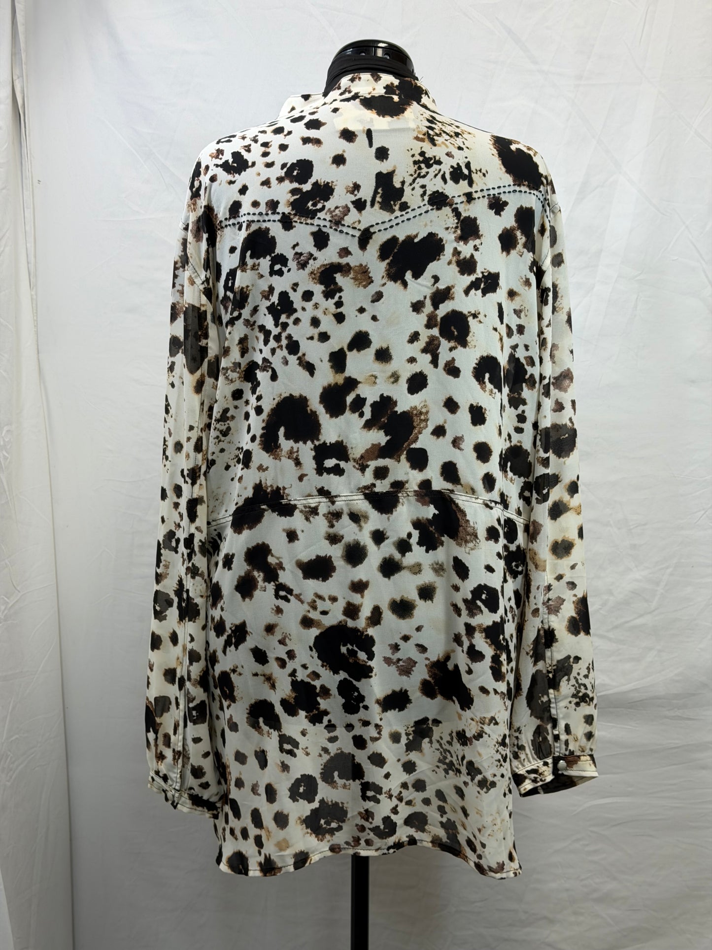 CF105-55 SPOTTED BLOUSE 2X
