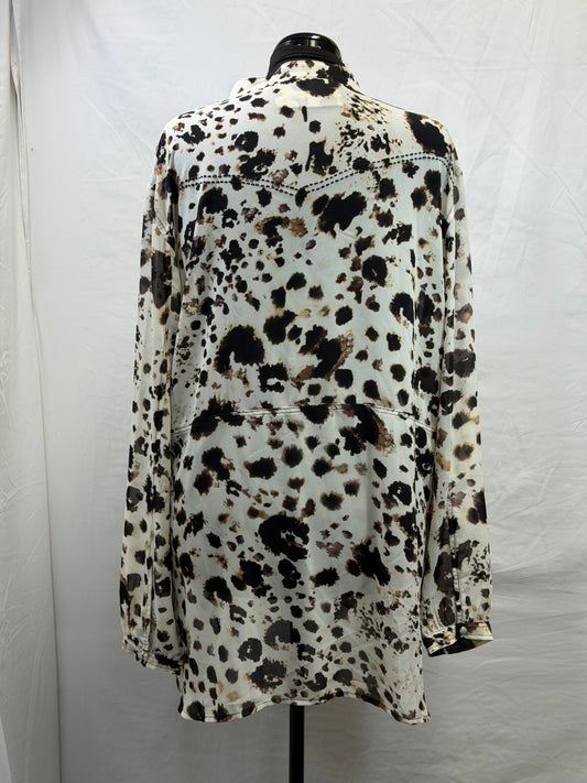 CF105-55 SPOTTED BLOUSE 2X