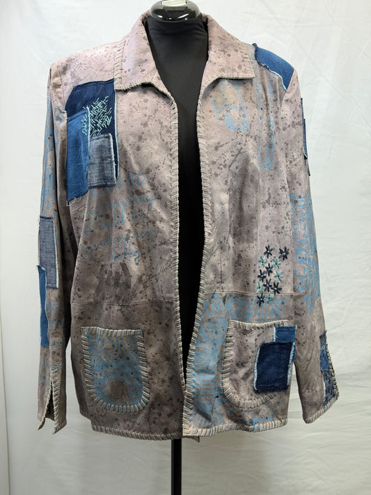 CF105-60 SUEDE PATCH JACKET 2X