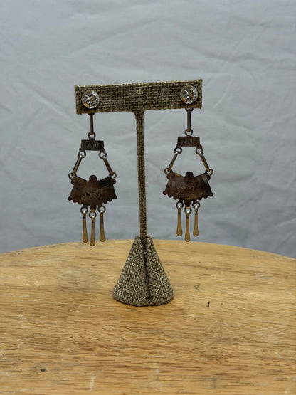 CF105-69 SIGNED ZUNI EARRINGS