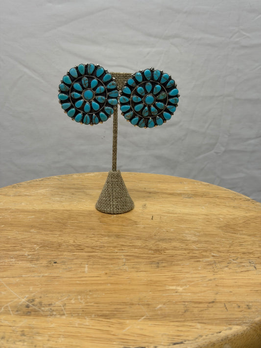 CF105-67 XL CONCHO EARRINGS