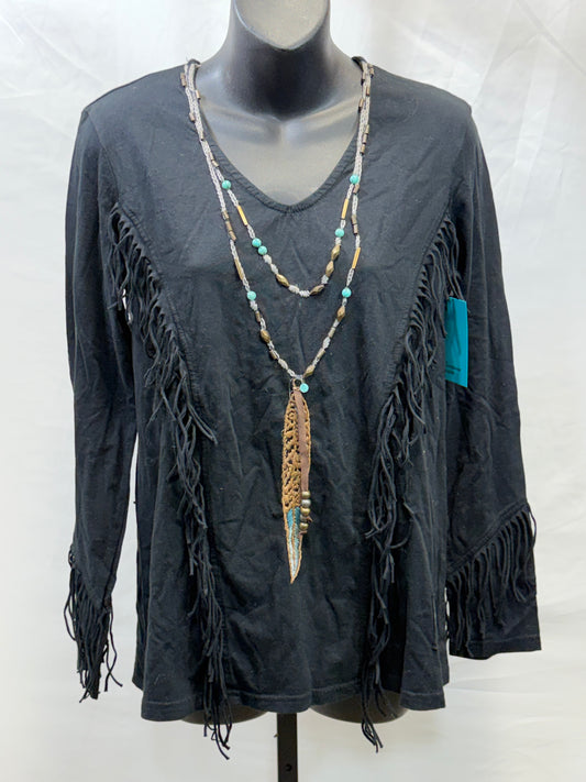 CF107-35 FEATHER NECKLACE TOP S