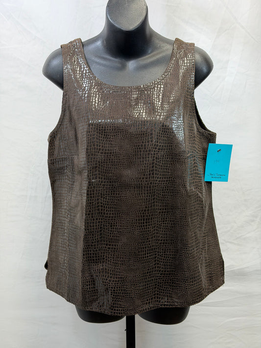 CF107-46 FAUX CROCK VEST L
