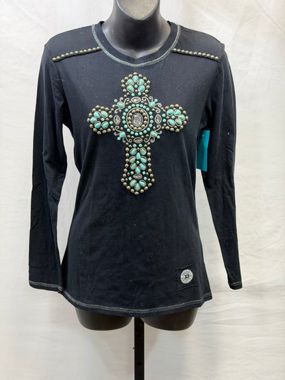 CF107-56 TURQ CROSS TOP XS