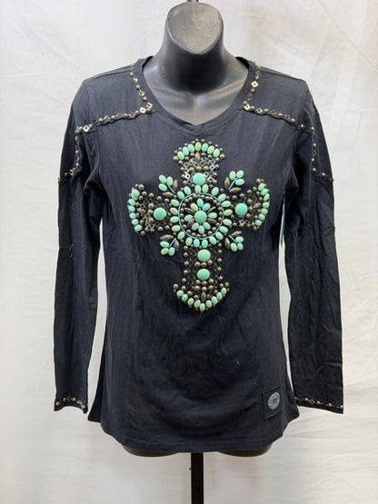 CF107-64 BLK SUNRISE PRAYER TOP S