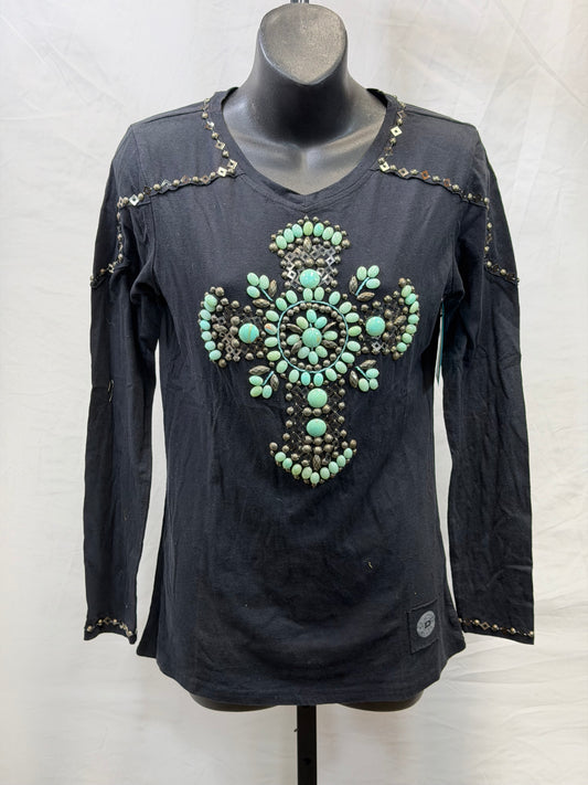 CF107-64 BLK SUNRISE PRAYER TOP S
