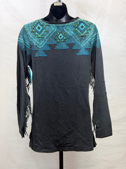 CF107-89 BLK/TURQ TOP M