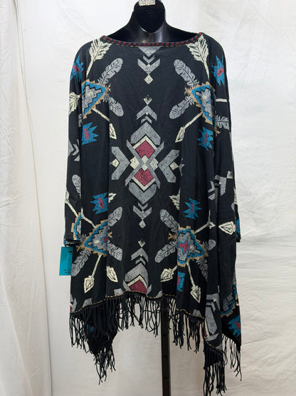 CF107-91 FEATHER/ARROW PONCHO L/XL