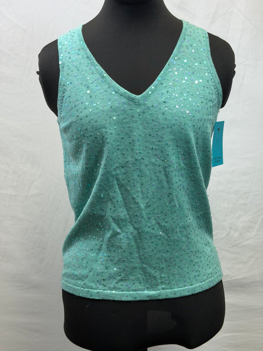 CF107-107 TURQ MINI SEQ TANK TOP XS