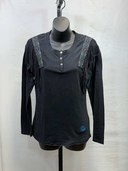 CF107-126 BEADED SHOULDER HENLEY S