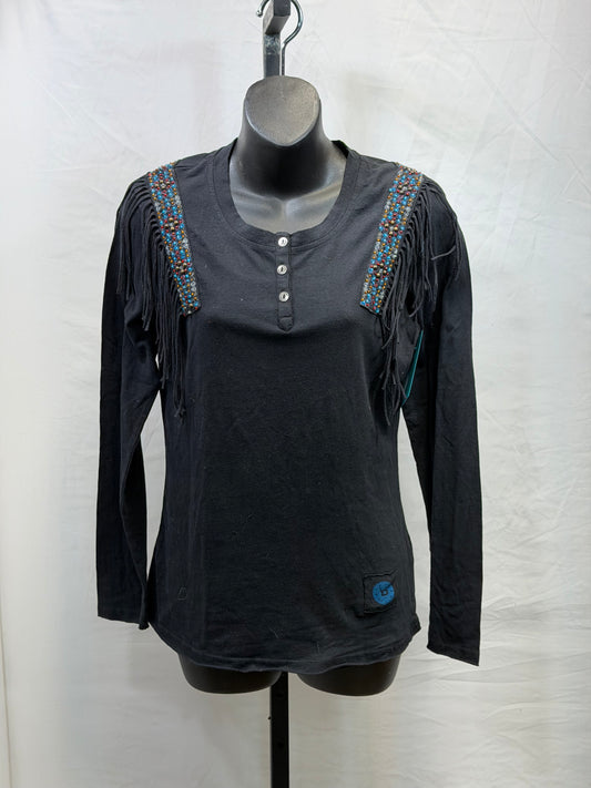 CF107-126 BEADED SHOULDER HENLEY S