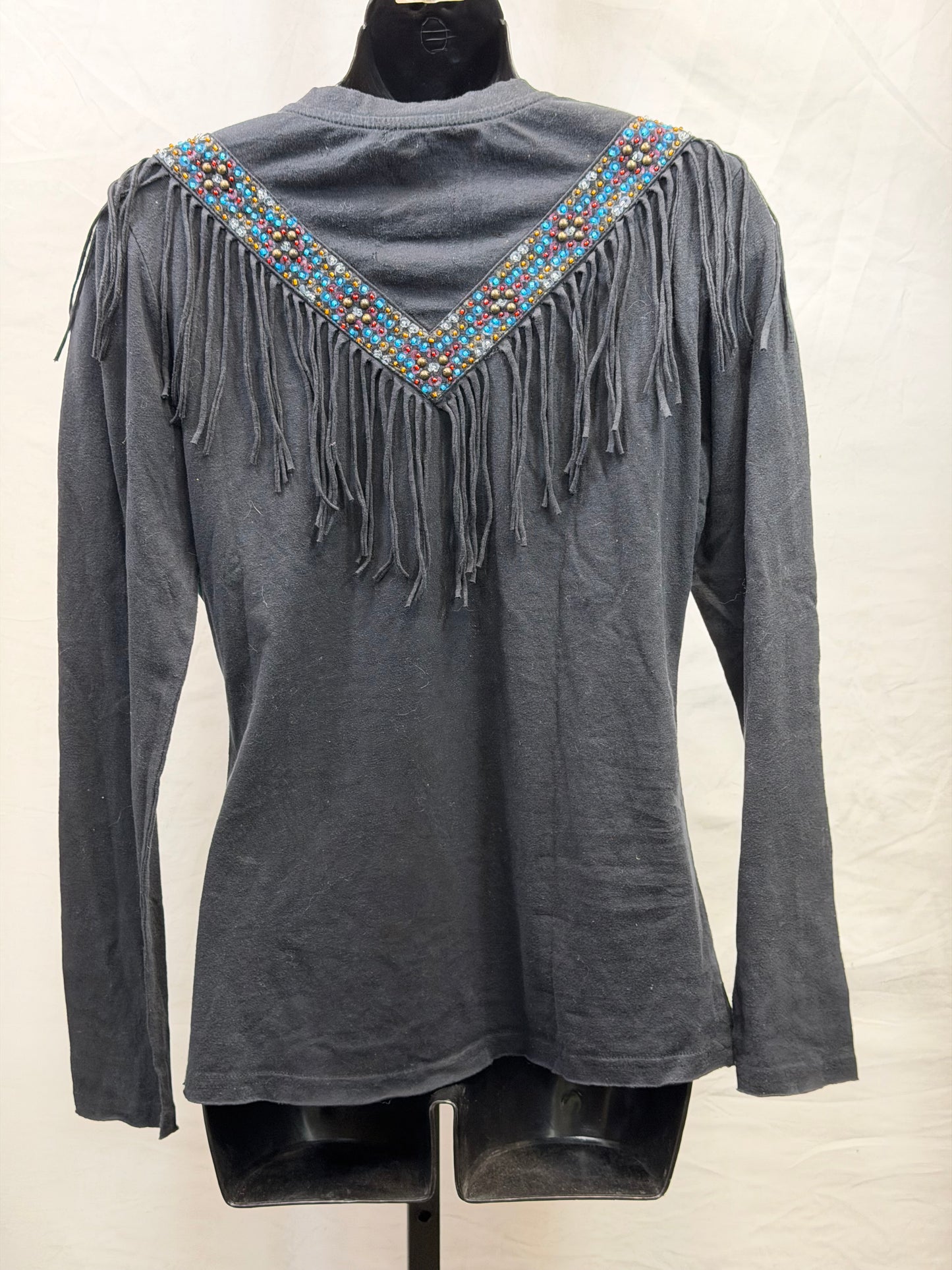 CF107-126 BEADED SHOULDER HENLEY S