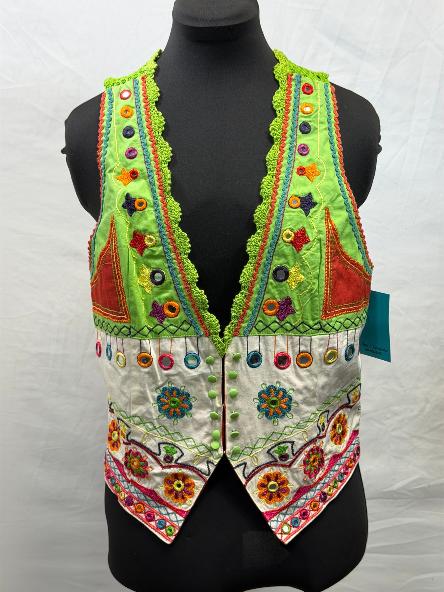 CF107-134 GREEN MIRROR VEST S