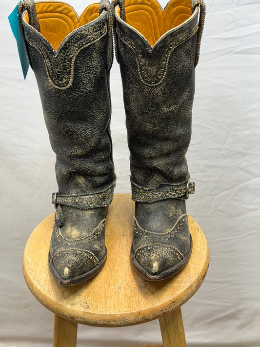CF52-251 OG BLK DISTRESSED BOOT 6