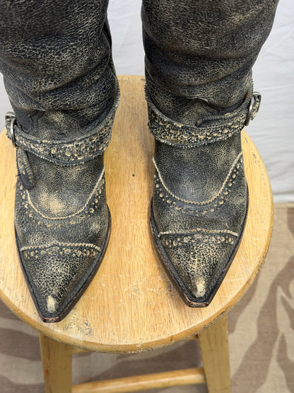 CF52-251 OG BLK DISTRESSED BOOT 6