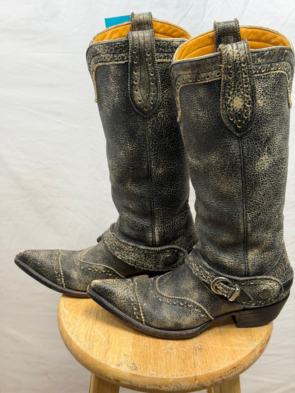 CF52-251 OG BLK DISTRESSED BOOT 6