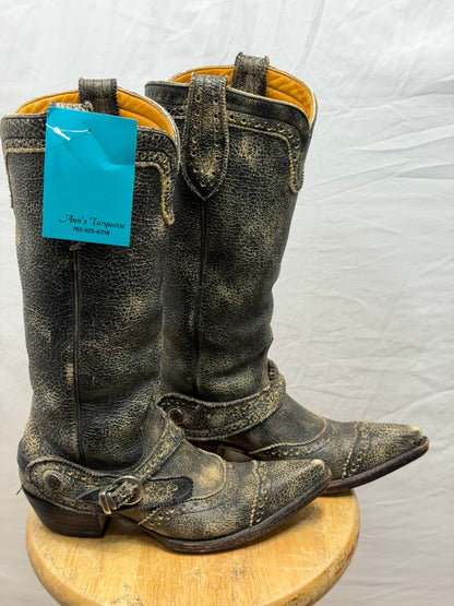 CF52-251 OG BLK DISTRESSED BOOT 6