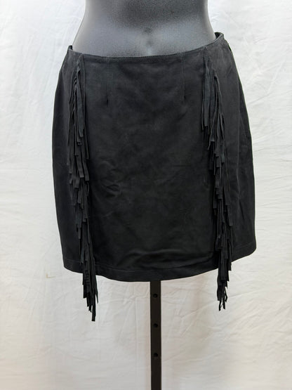 CF55-96 BLK SUEDE SKIRT 2
