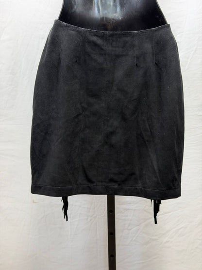 CF55-96 BLK SUEDE SKIRT 2