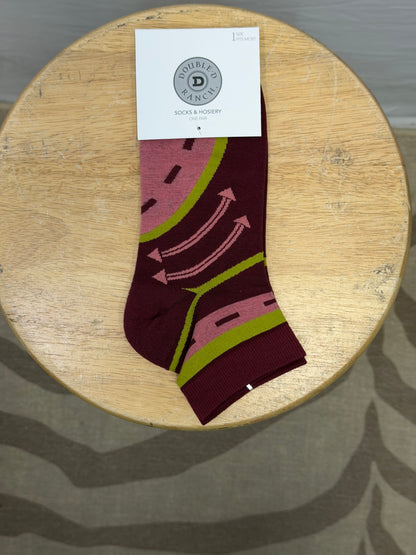 CF55-99 MAROON SHORT SOCKS