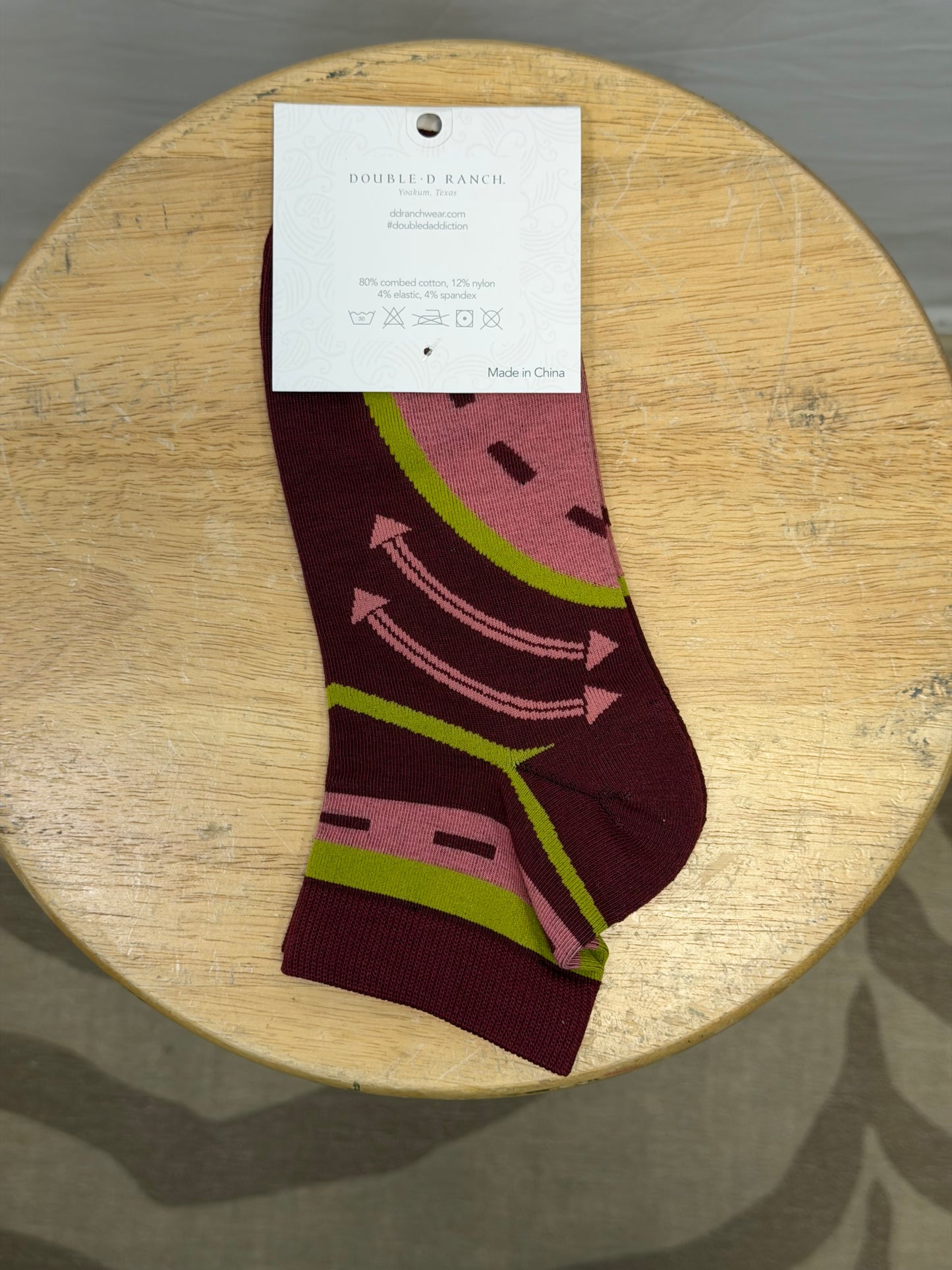CF55-99 MAROON SHORT SOCKS