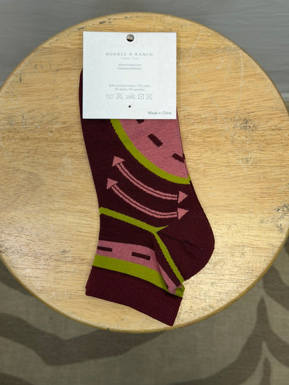 CF55-99 MAROON SHORT SOCKS