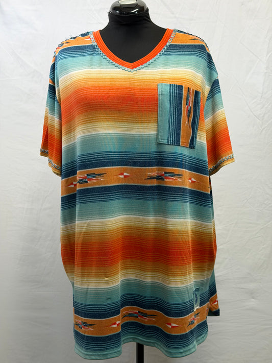 CF105-82 SERAPE TOP W/ POCKET 2X