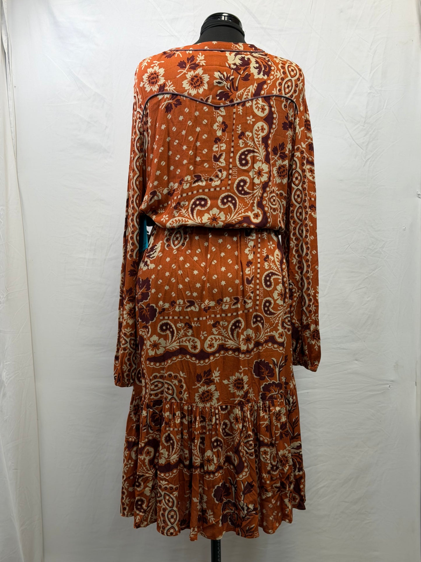 CF105-97 ORANGE BANDANA DRESS 2X