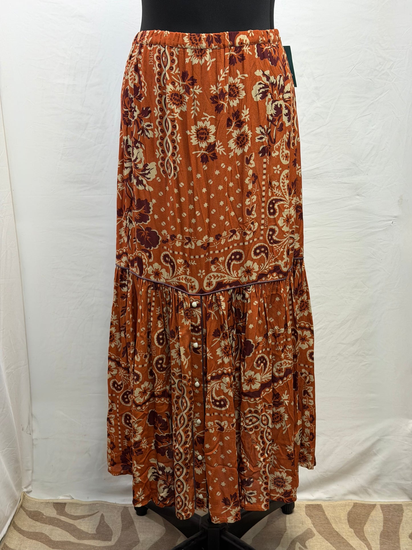 CF105-96 ORANGE BANDANA SKIRT 2X