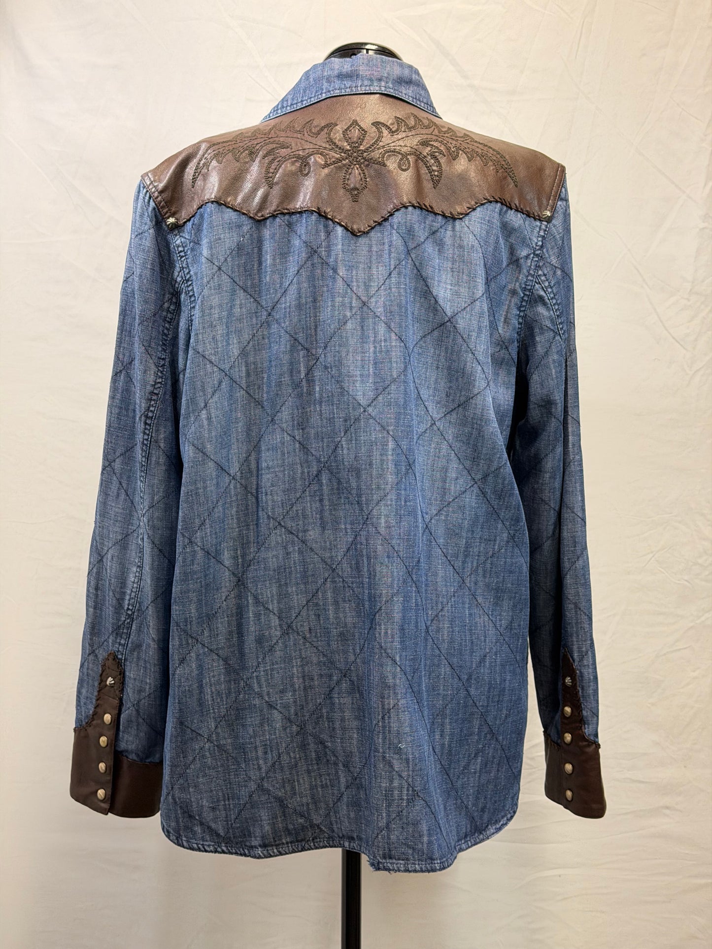 CF72-6 DENIM QUILTED WORKSHIRT 2X