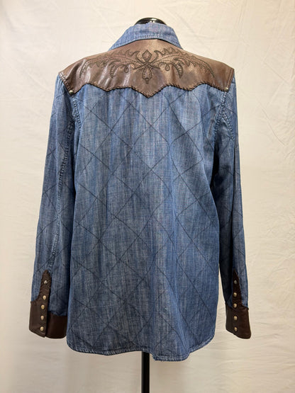 CF72-6 DENIM QUILTED WORKSHIRT 2X