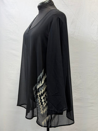 CF59-62 SHEAR V NECK TUNIC 2X