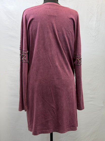 CF59-59 RASPBERRY TUNIC 1X