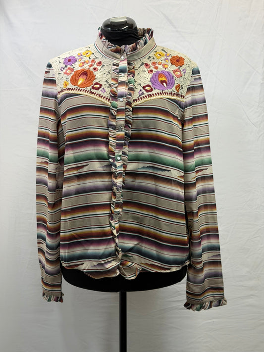 CF105-106 TAN SERAPE TIE TOP 2X