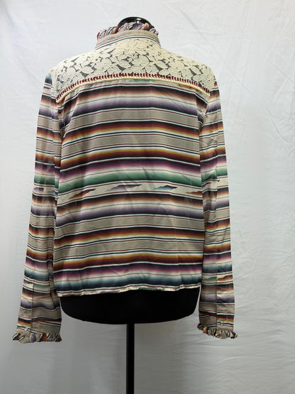 CF105-106 TAN SERAPE TIE TOP 2X