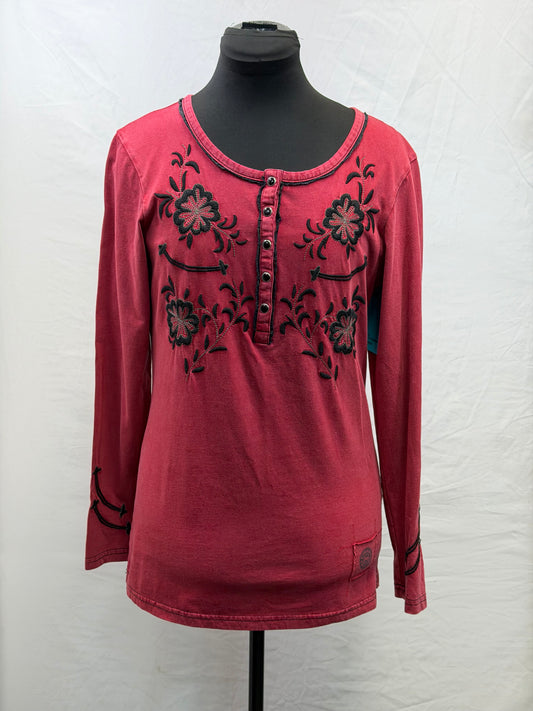 CF108-5 RED/BLK HENLEY M