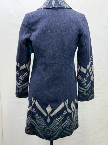 CF47-37 NAVY PENDELTON WOOL COAT S