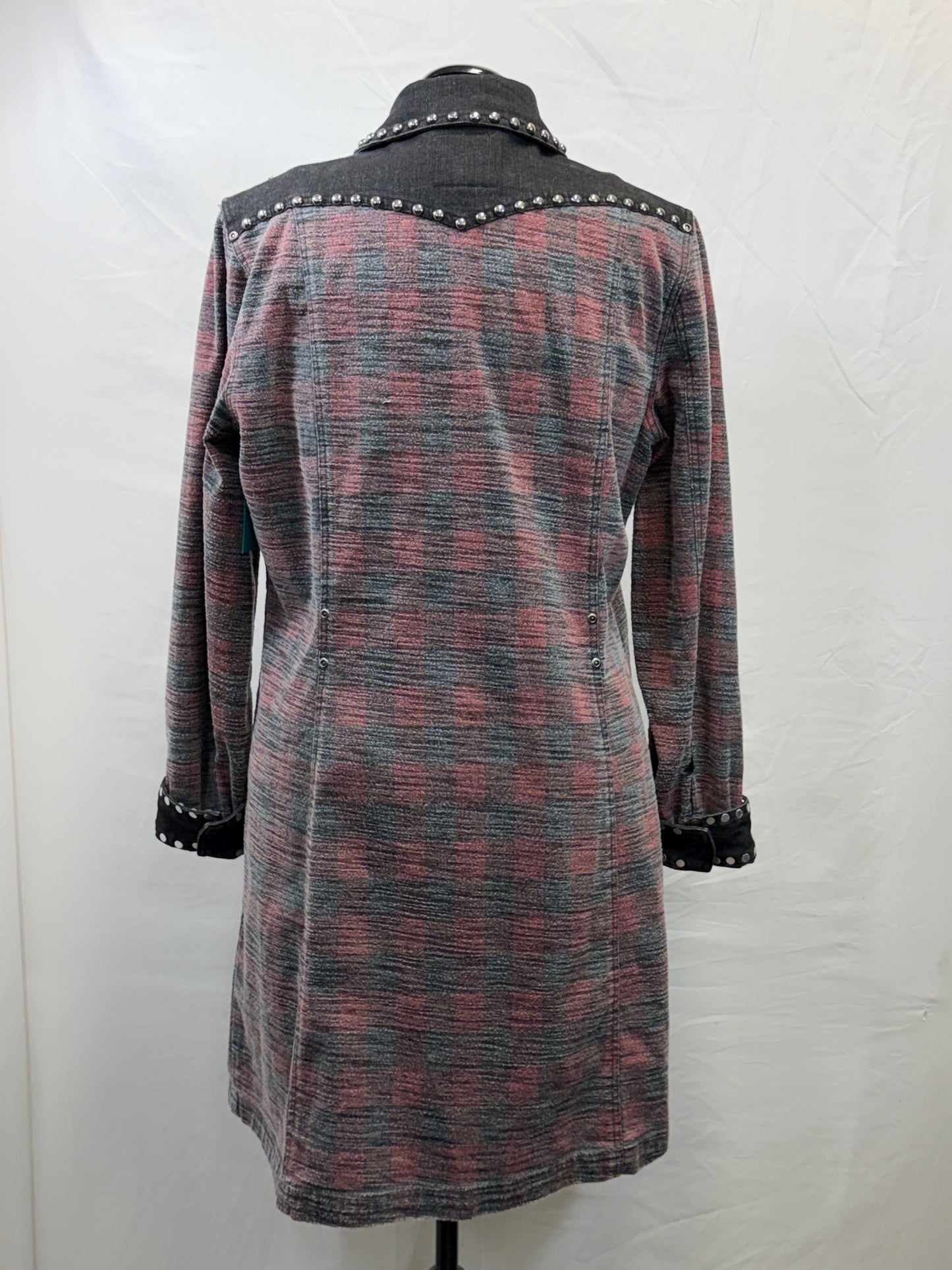 CF47-43 BLK/RASPBERRY PLAID JACKET L