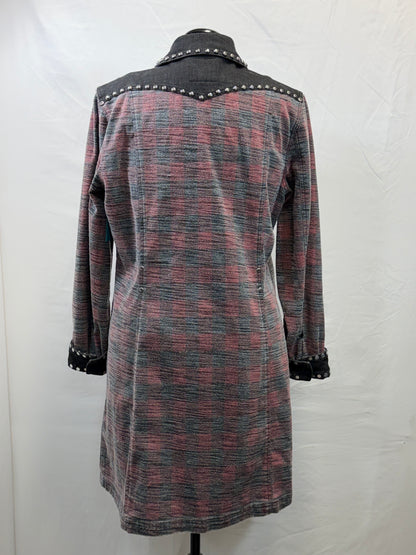 CF47-43 BLK/RASPBERRY PLAID JACKET L