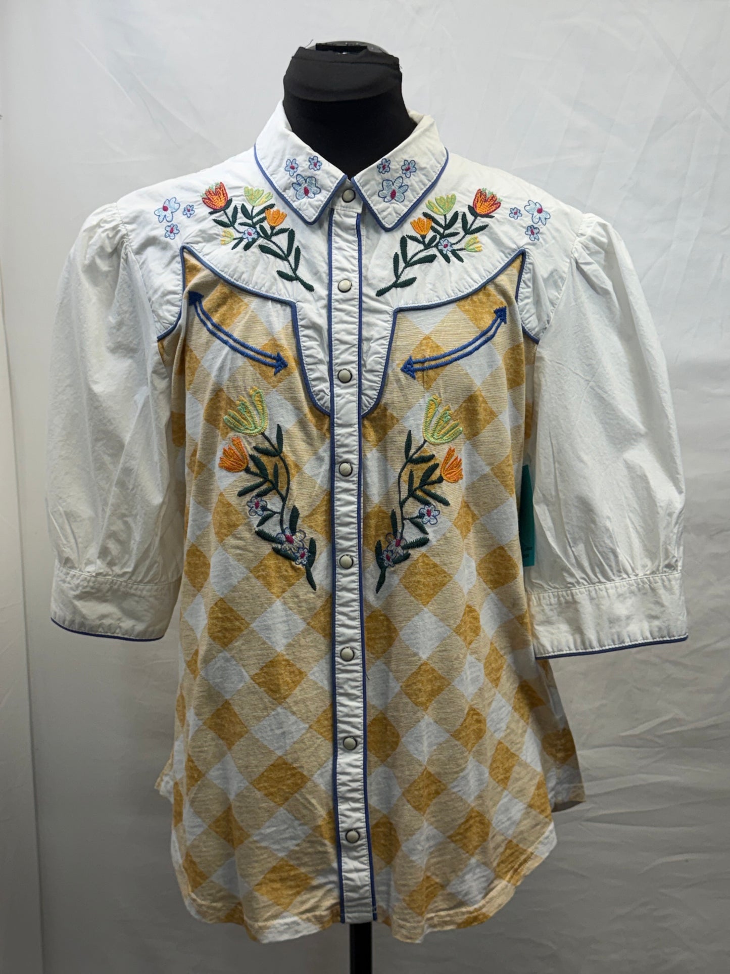 CF47-55 YELLOW/WHT SNAP TOP XL