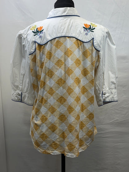 CF47-55 YELLOW/WHT SNAP TOP XL