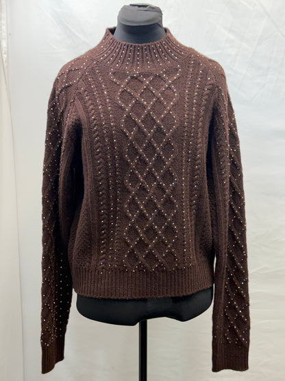 CF47-57 BROWN SPARKLE SWEATER L