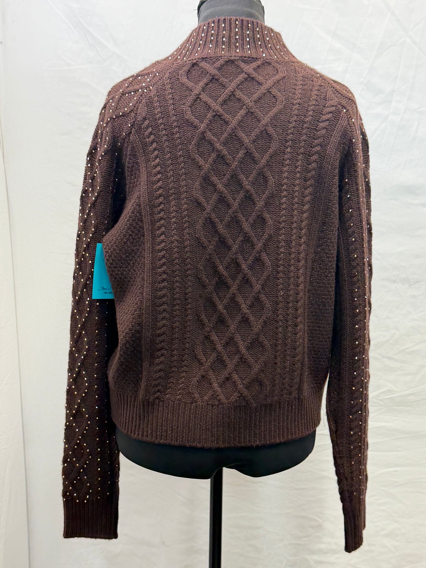 CF47-57 BROWN SPARKLE SWEATER L