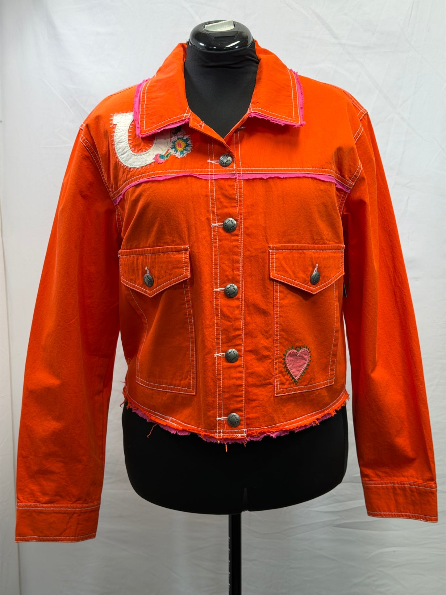 CF38-62 ORANGE HORSE SHOE JACKET L