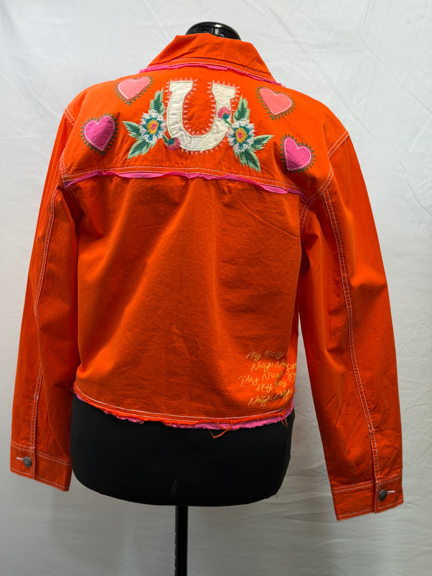 CF38-62 ORANGE HORSE SHOE JACKET L