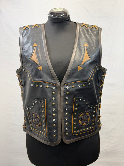 CF3-41 FREE REIN LEATHER VEST XL