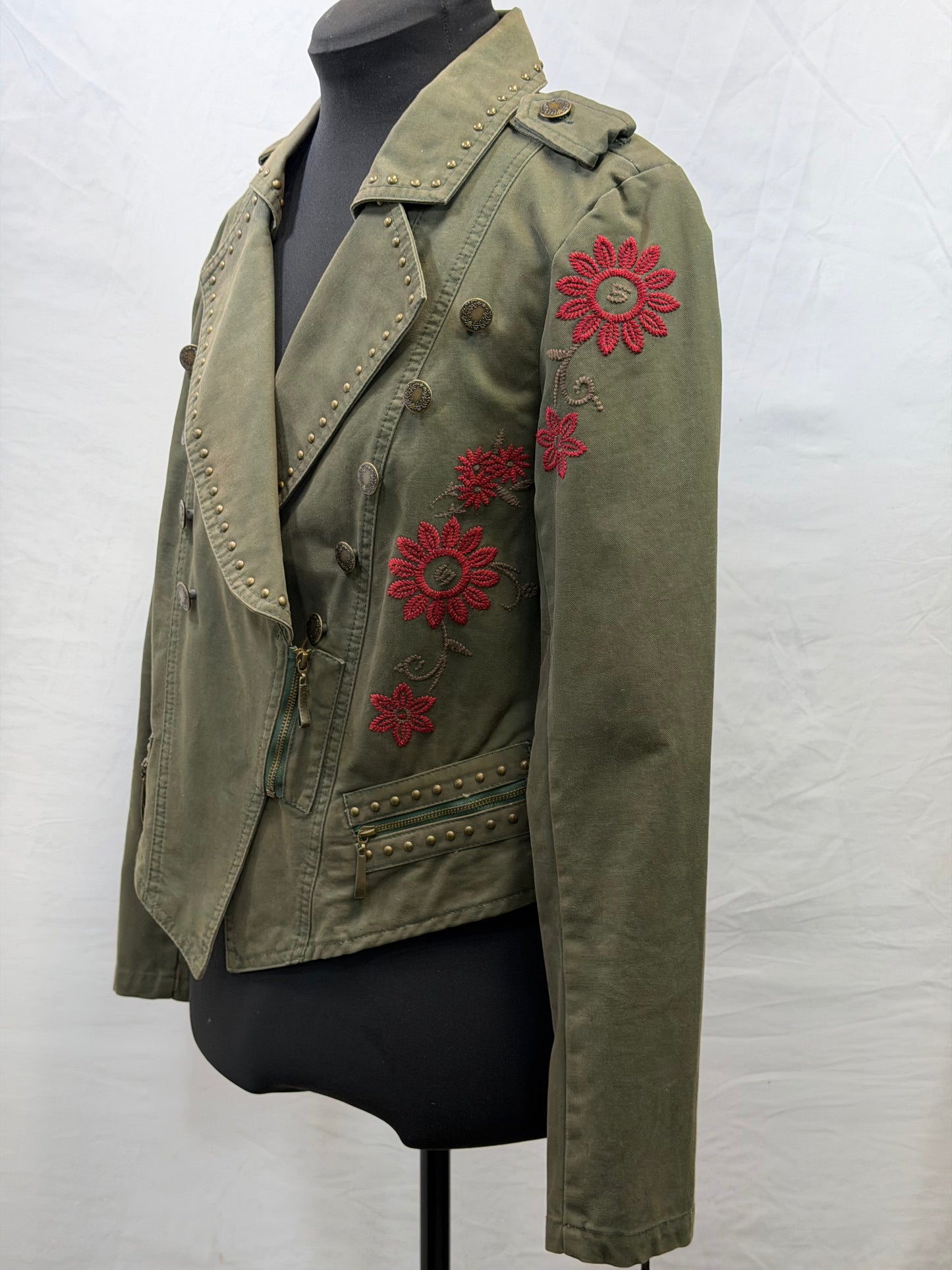 CF110-5 TASHA MOSS/SIDE ZIP JACKET M