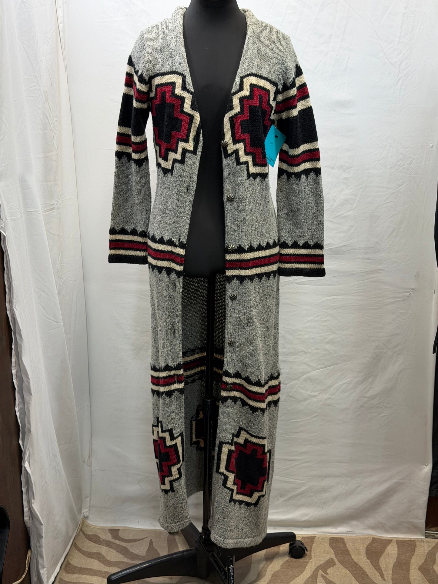 CF110-37 ROJA GREY SWEATER DUSTER M