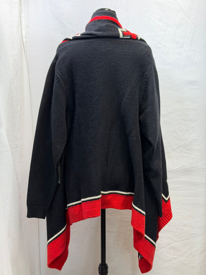 CF110-34 ROJA BLK/RED CARDIGAN L